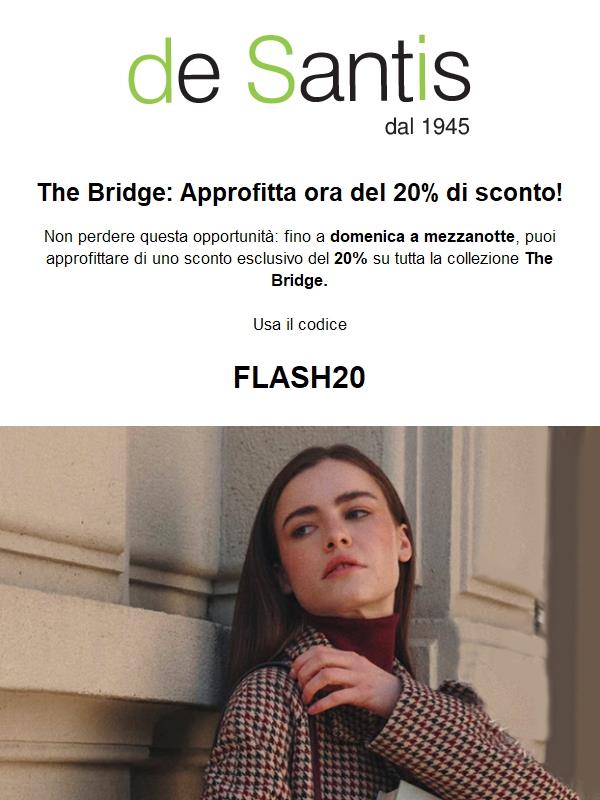 Flash Sales de Santis: -20% su tutta la collezione The Bridge