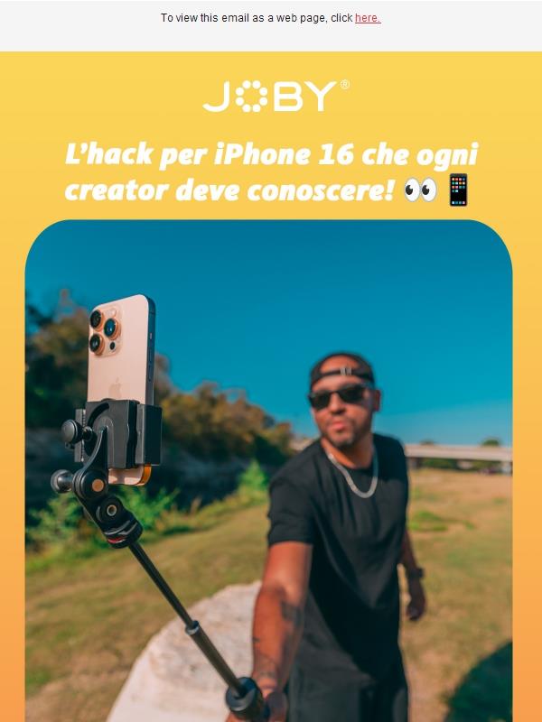 L’hack perfetto per l'iPhone 16 per contenuti mozzafiato! 👀