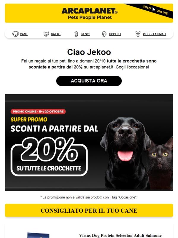 Extra sconto su tutte le crocchette: approfittane ora! 🐶🐱