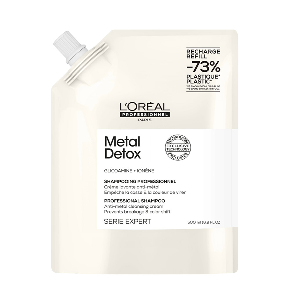 Image of L'Oreal Professionnel Paris Serie Expert Metal Detox Shampoo Refill 500ml - eco-ricariche shampoo purificante