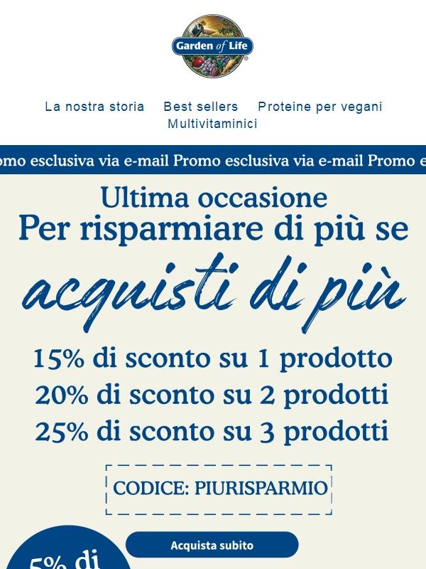 Ultima occasione per l'offerta "Più acquisti più risparmi"! ✨