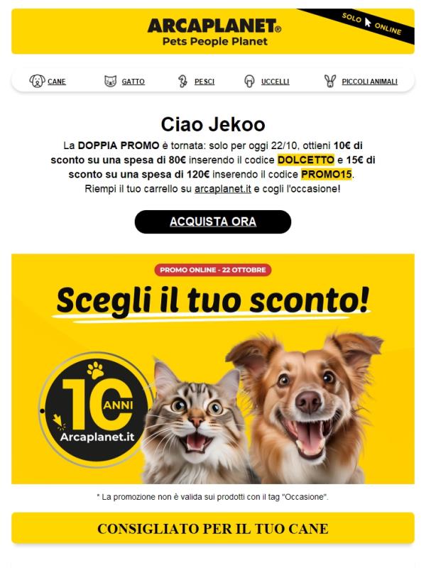 Solo per oggi, la promo è DOPPIA 😍