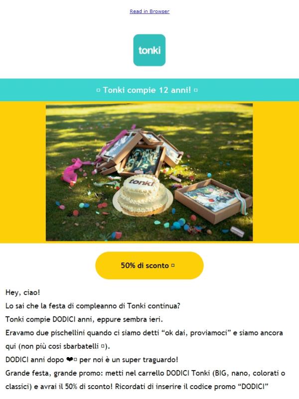 Super sconto per i nostri 12 anni! 🍰