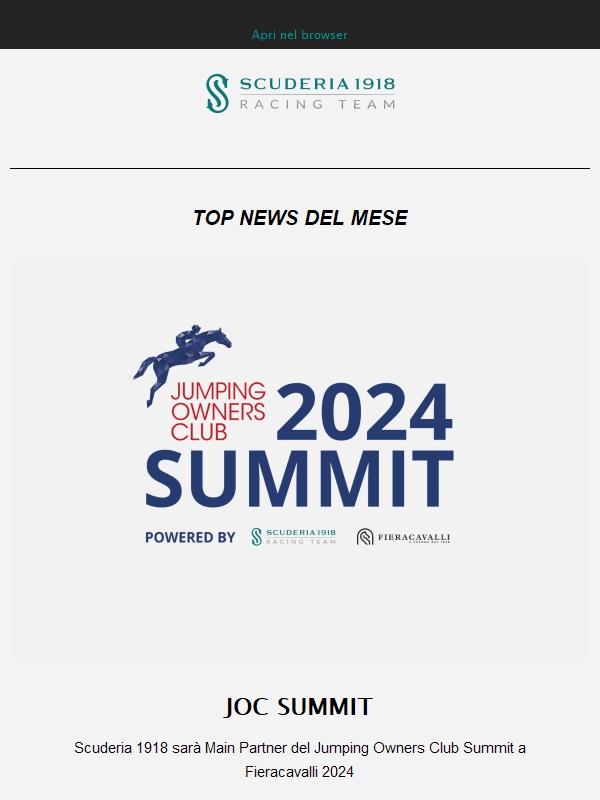 Il primo summit del Jumping Owners Club si terrà durante la 126° edizione di Fieracavalli Verona.