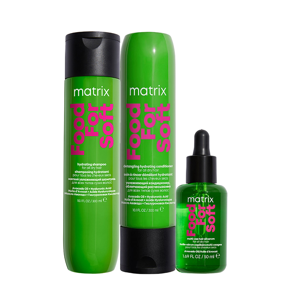 Image of Matrix Haircare Food For Soft Shampoo 300ml Conditioner 300ml Oil 50ml
