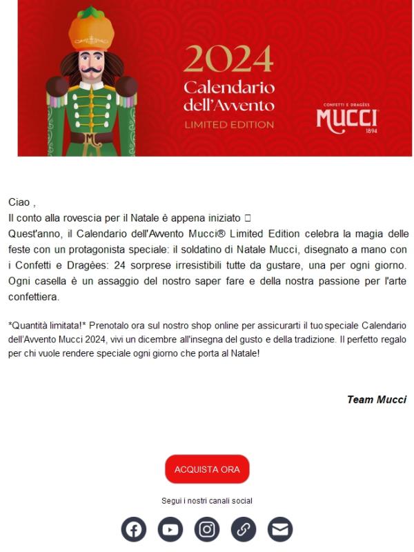 Calendario dell'Avvento Mucci 2024