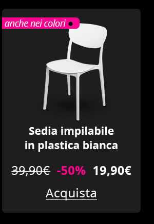 Sedia impilabile in plastica