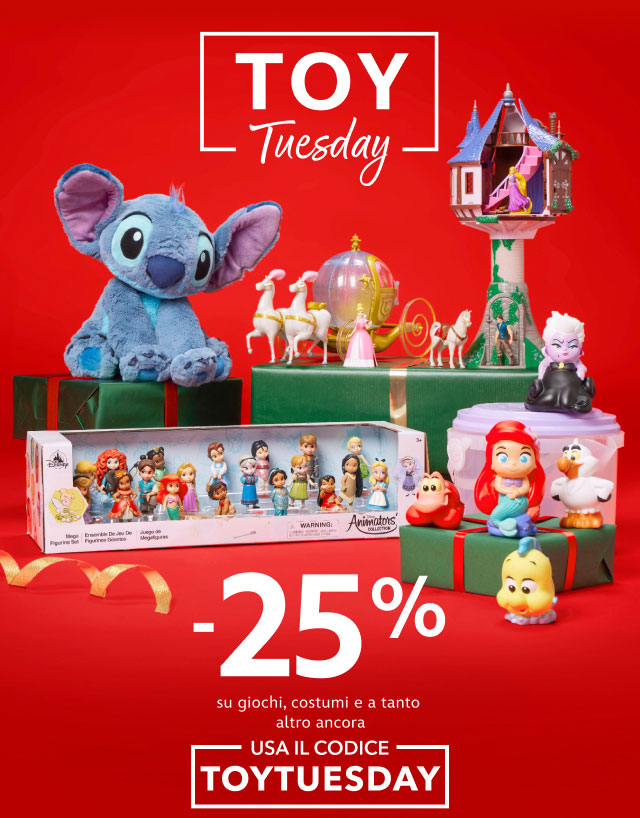 TOY Tuesday -25% su giochi, costumi e a tanto altro ancora - USA IL CODICE TOYTUESDAY