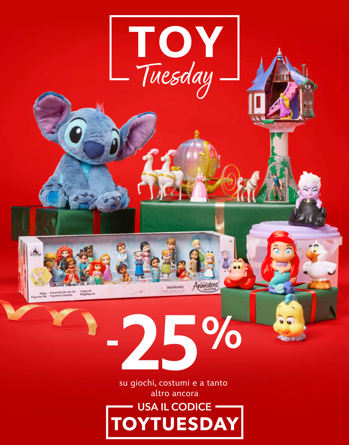 TOY Tuesday -25% su giochi, costumi e a tanto altro ancora - USA IL CODICE TOYTUESDAY