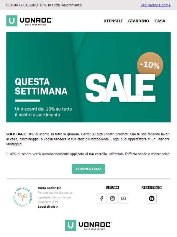 ULTIMA OCCASIONE! 10% su tutta l'assortimento! 💰