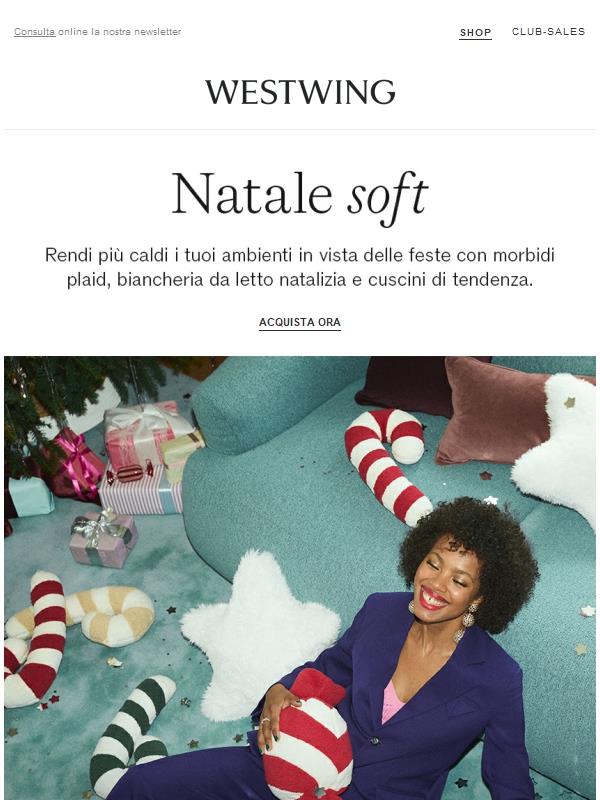 Stagione cosy con lenzuola, cuscini e plaid dal look natalizio