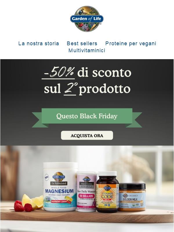 Prendi uno, paghi il secondo al 50%