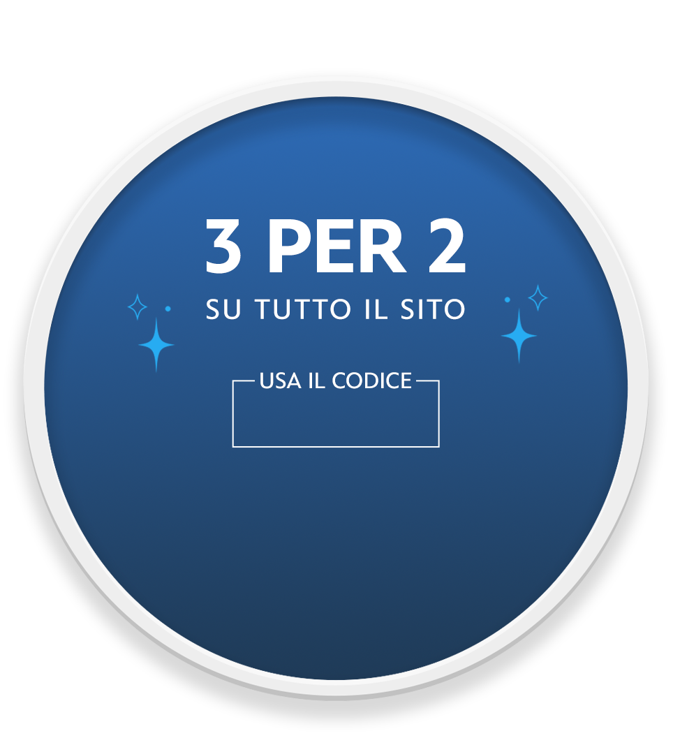 3 per 2 su tutto il sito - Usa il codice