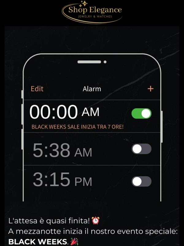 ⏰ Manca pochissimo al Black Weeks Sale!