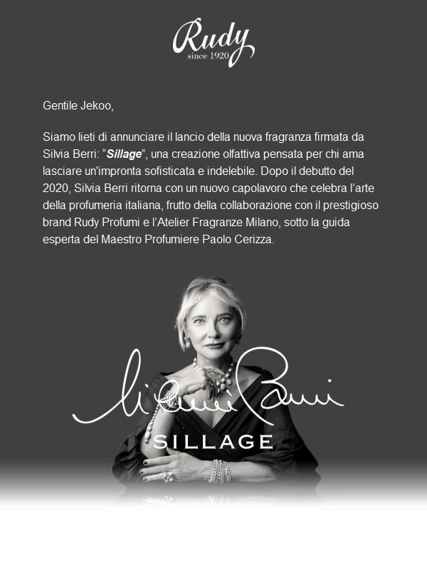 Scopri "Sillage" di Silvia Berri: la nuova fragranza che conquista i sensi - Rudy Profumi
