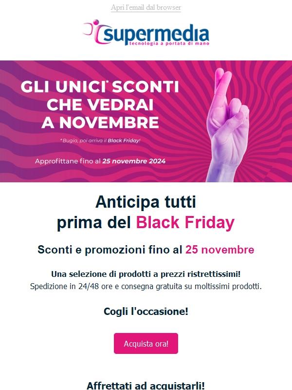 Gli unici sconti che vedrai a novembre? 😱