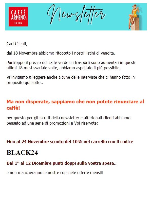 Black Month sul caffè!