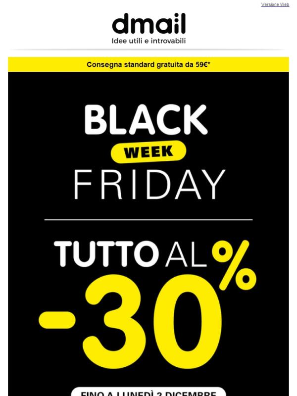 💥Black Friday: sconto -30% su tutto!