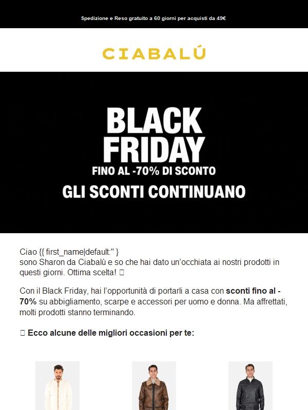 🔥 Sconti Black Friday fino al -70%: solo per pochi giorni!