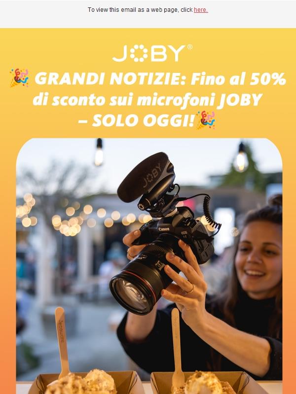 Fino al 50% di sconto sui microfoni JOBY – SOLO OGGI!