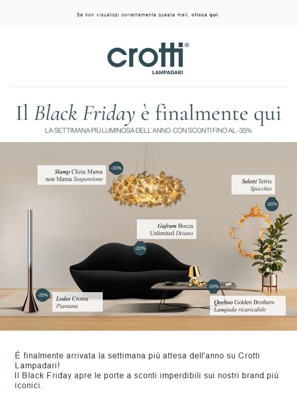 Il BLACK FRIDAY più luminoso è finalmente qui!