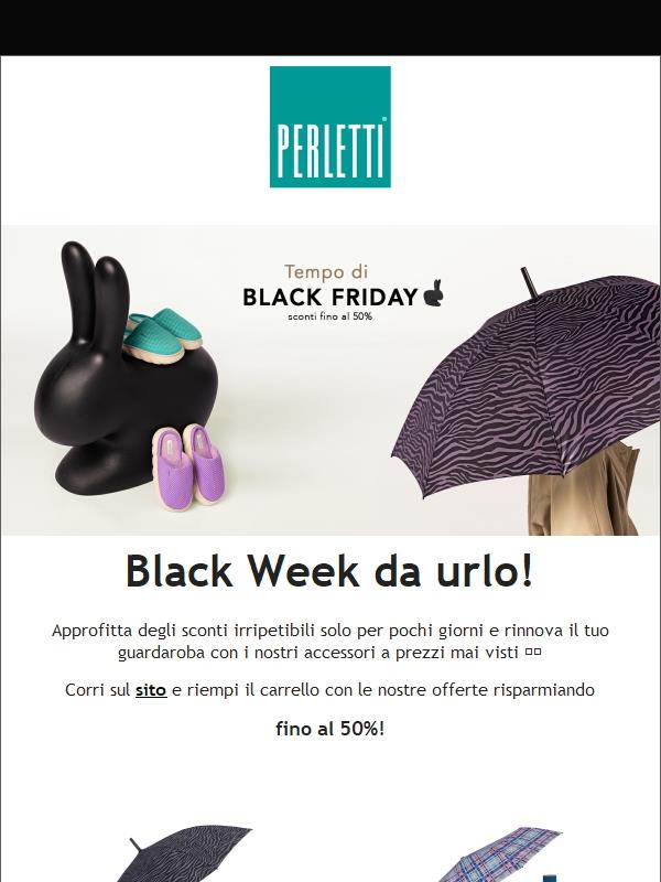 Il Black Friday è qui! 🖤🎉 Approfittane subito!⏳