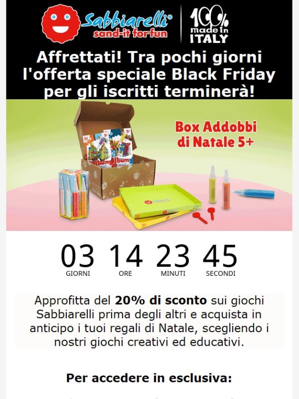 Ultimi giorni: Black Friday anticipato!