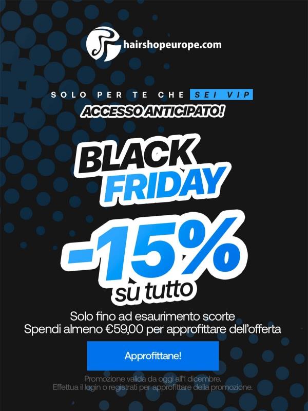 🎯, il Black Friday inizia oggi per te: -15% riservato!