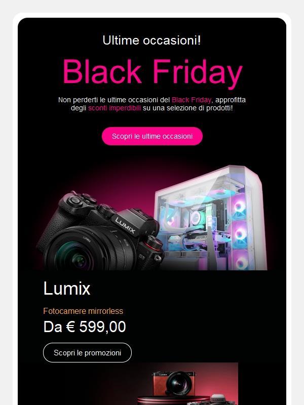 ⏳ Il Black Friday non è ancora finito: ci sono ancora sconti per te!