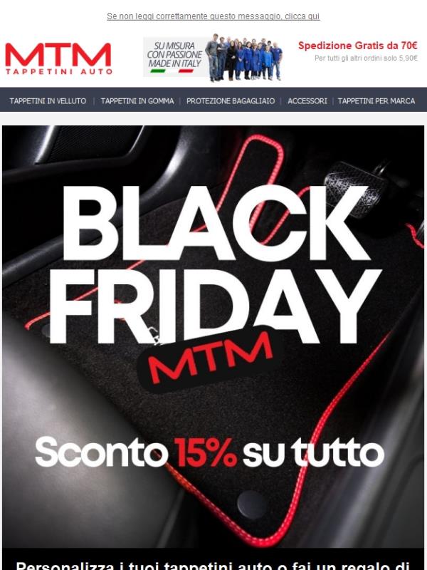 Il Black-Friday ⚫ è arrivato. Sconto 15% su TUTTO.
