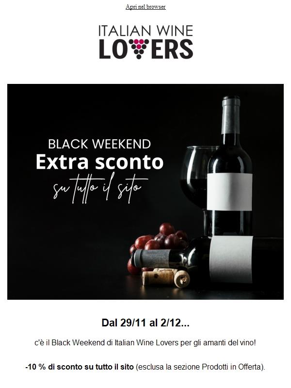 🖤 Black Weekend di Italian Wine Lovers!🖤