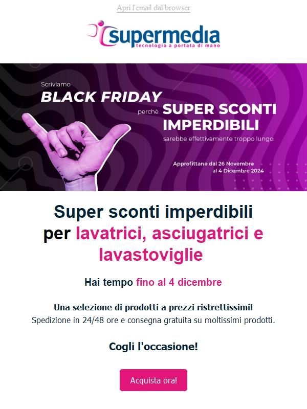 Un Black Friday tutto bianco 💥