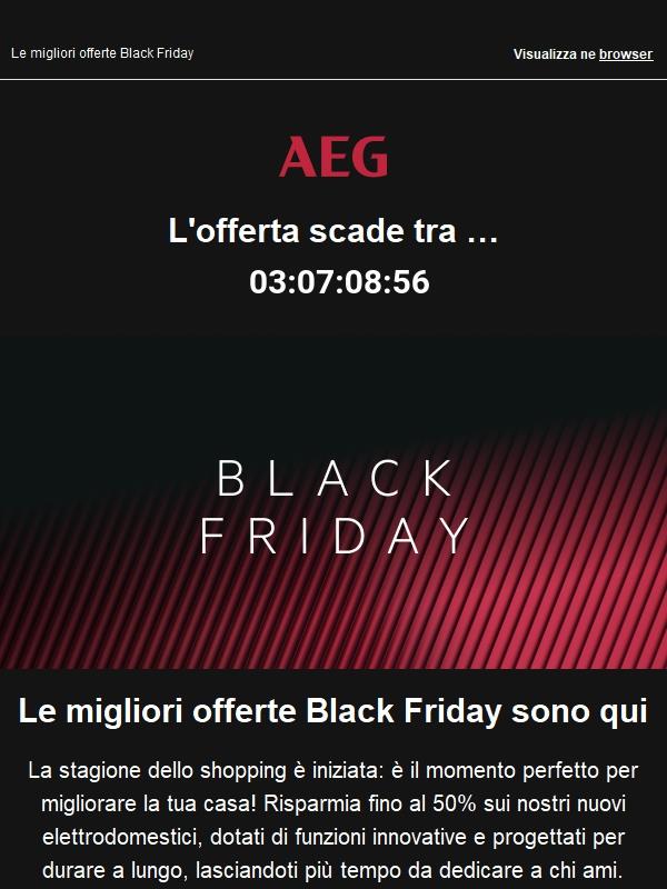 🖤 Black Friday: risparmia fino al 50% 🖤