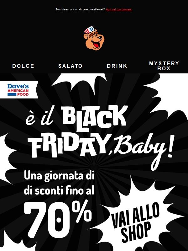 Black Friday: approfitta degli sconti fino al 70%! 🖤