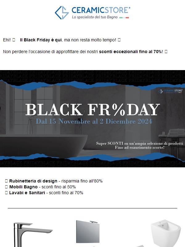 ⏰ Black Friday: Ultimi giorni di offerte! ⏰