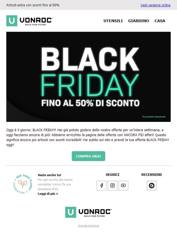 BLACK FRIDAY! VONROC offre sconti fino al 50%! 🖤