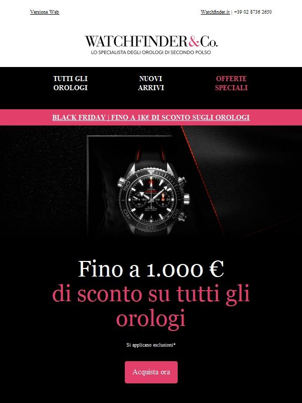Black Friday | Fino a 1K€ di sconto su tutti gli orologi
