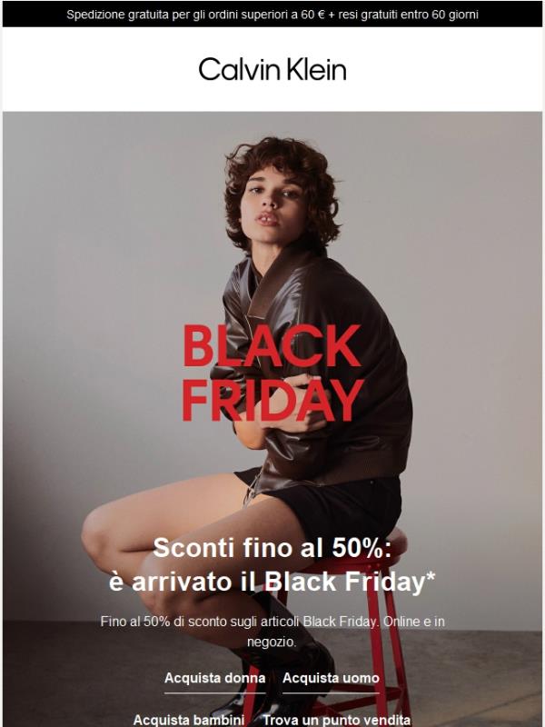 Sconti fino al 50%: è arrivato il Black Friday