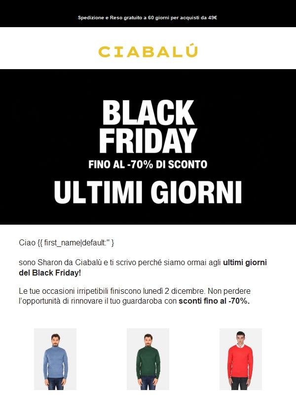 ⏳ ULTIMI GIORNI il Black Friday termina lunedì!