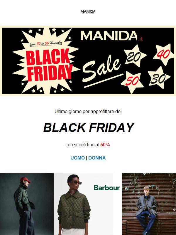 MANIDA.IT | Ultima chance per approfittare dei nostri sconti!