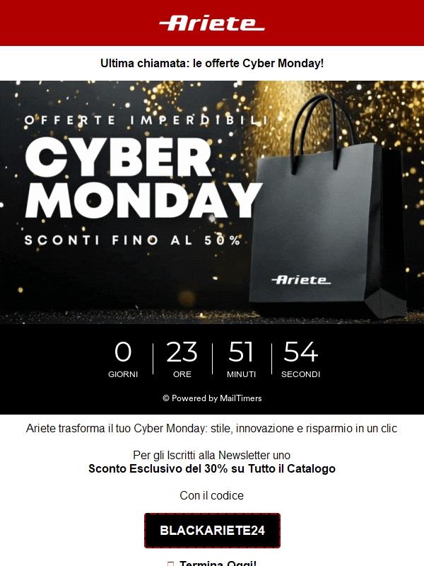 Ultima chiamata: le offerte Cyber Monday stanno per scadere
