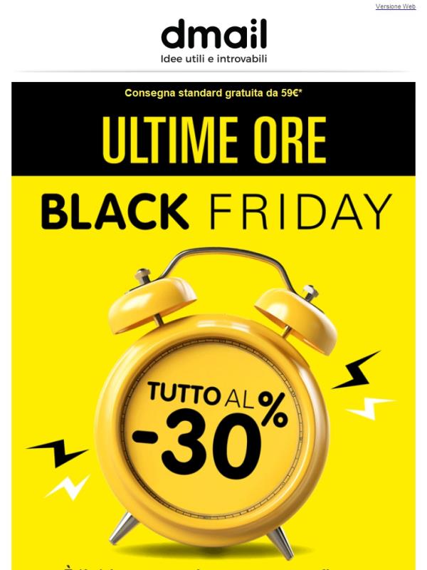 ⏰Black Friday: gli sconti scadono DOMANI!