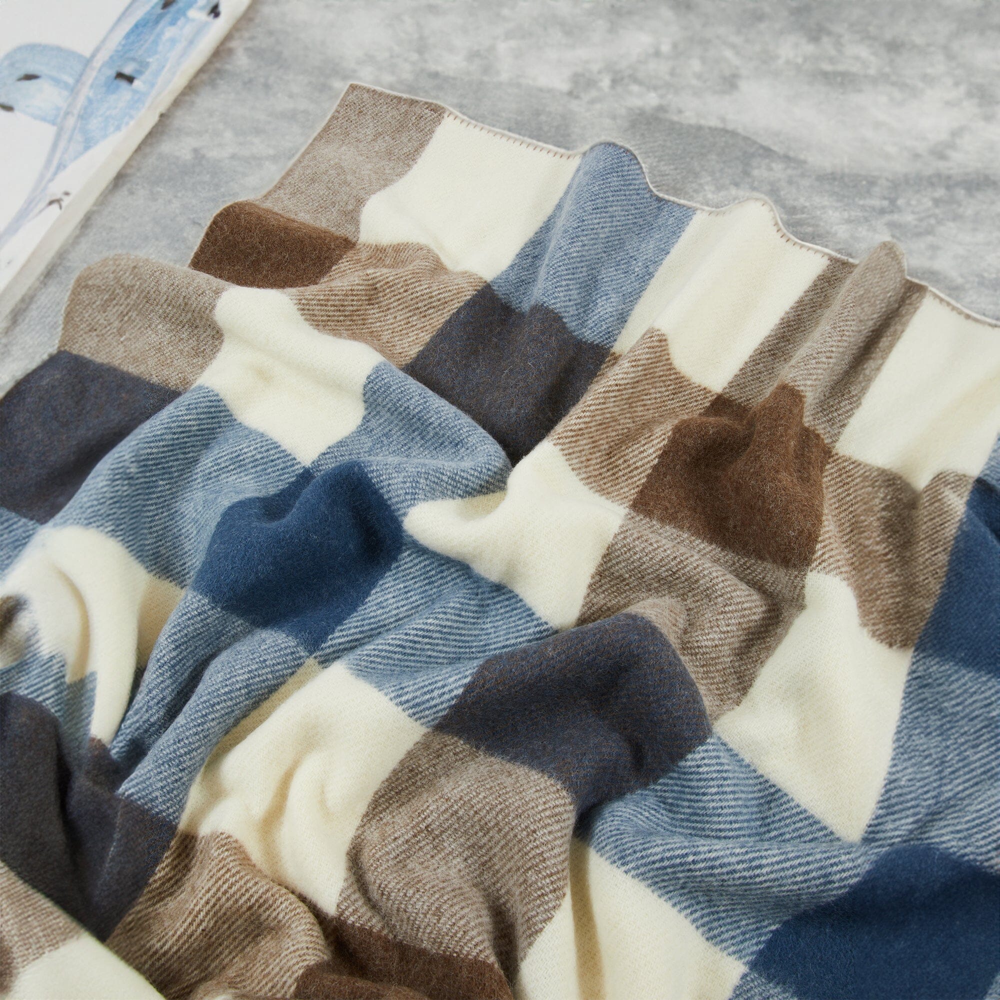 Image of Coperta in Pura Lana Vergine<br> Fantasia Check - Costanza