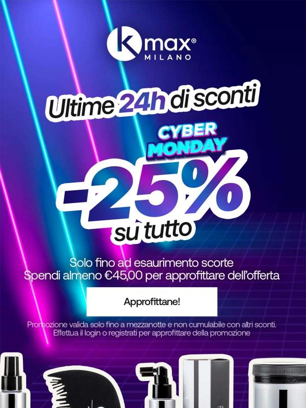 ⭐ -25% su tutto per 24h! Approfitta del Cyber Monday