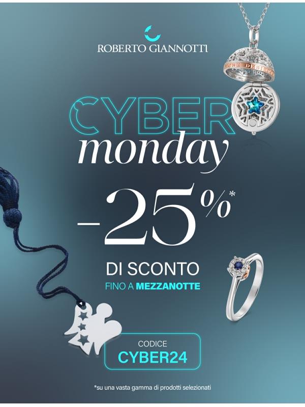 💎 Cyber Monday: -25% solo per oggi! 💙
