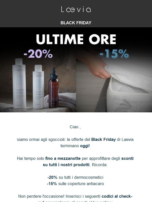 ⏰ Ultime ore del Black Friday