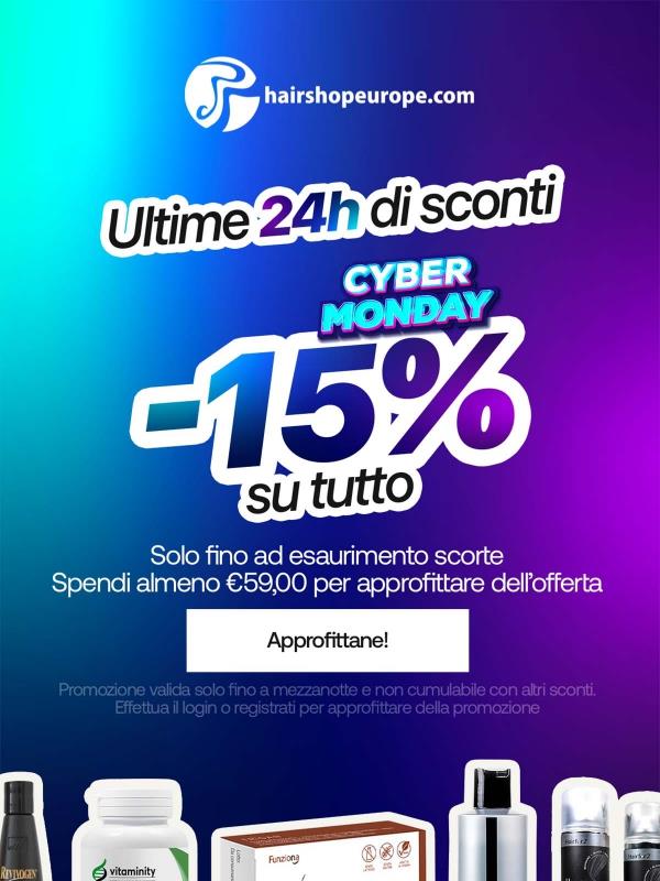 🎉 -15% SU TUTTO! Il Cyber Monday è arrivato!