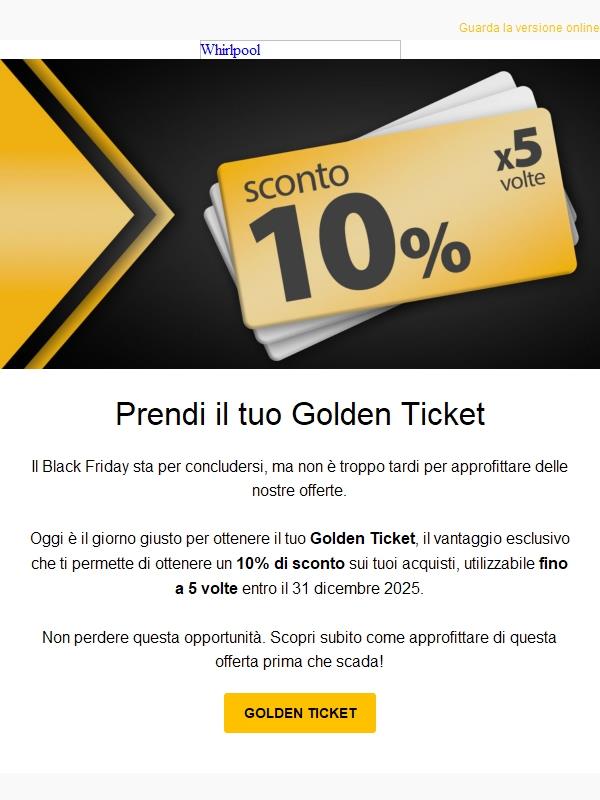 Toc toc… È il tuo Golden Monday!