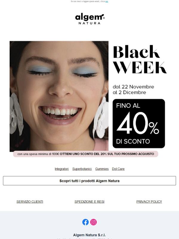 BLACK WEEK: ULTIMO GIORNO!