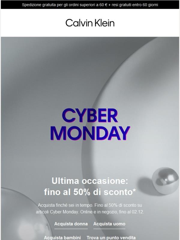 Ultima occasione: fino al 50% di sconto.